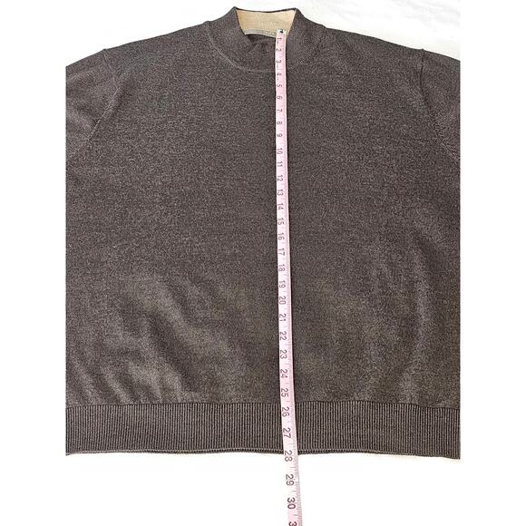 RAFFI Men's Brown 100% Extra Fine Marino Wool Sweater Size XL/54 - Picture 12 of 13